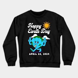 Funny Happy Earth Day 2024. V2 Crewneck Sweatshirt